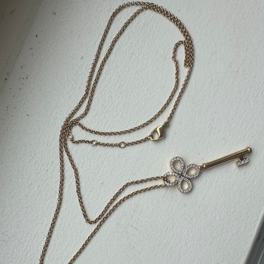 Vintage Swarovski Crystal Key Necklance - Picture 2 of 4